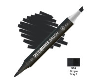 Маркер SketchMarker Brush SG1 Простой серый 1 SMB-SG1