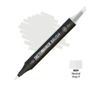 Маркер SketchMarker Brush NG9 Neutral Gray 9 (Нейтральный серый 9) SMB-NG9