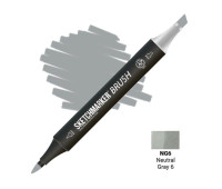 Маркер SketchMarker Brush NG6 Neutral Gray 6 (Нейтральный серый 6) SMB-NG6