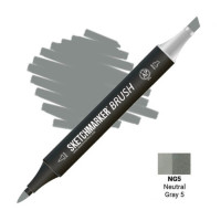 Маркер SketchMarker Brush NG5 Neutral Gray 5 (Нейтральный серый 5) SMB-NG5 Маркер SketchMarker Brush NG5 Neutral Gray 5 (Нейтральный серый 5) SMB-NG5