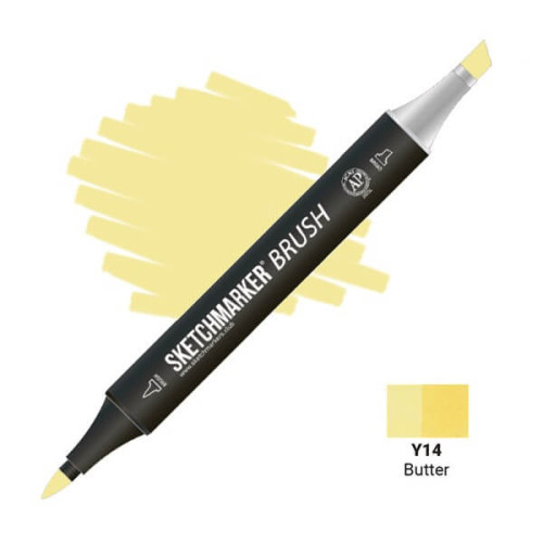 Маркер SketchMarker Brush Y14 Butter (Масло) SMB-Y14