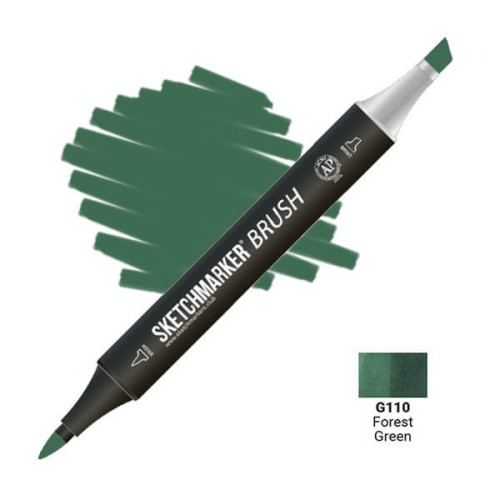 Маркер SketchMarker Brush G110 Forest Green (Зеленый лес) SMB-G110