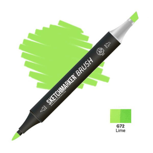 Маркер SketchMarker Brush G72 Зеленый лайм SMB-G72