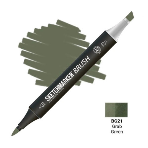 Маркер SketchMarker Brush BG21 Зеленый грейфер SMB-BG21