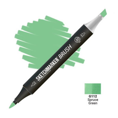 Маркер SketchMarker Brush G112 Spruce Green (Зеленая ель) SMB-G112