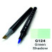 Маркер SketchMarker Brush G124 Green Shadow (Зеленый полумрак) SMB-G124