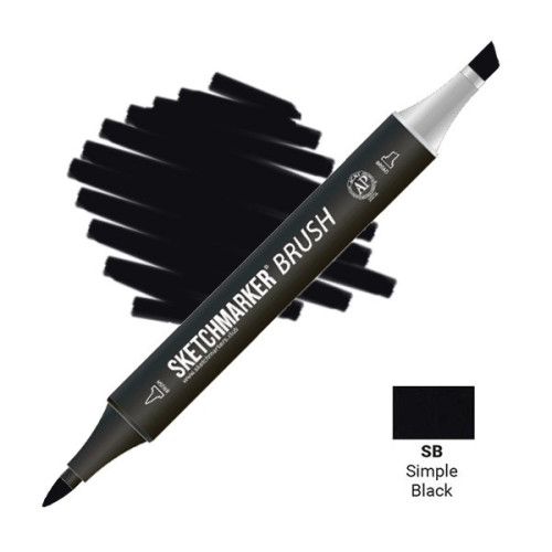 Маркер SketchMarker Brush SB Обычный черный SMB-SB