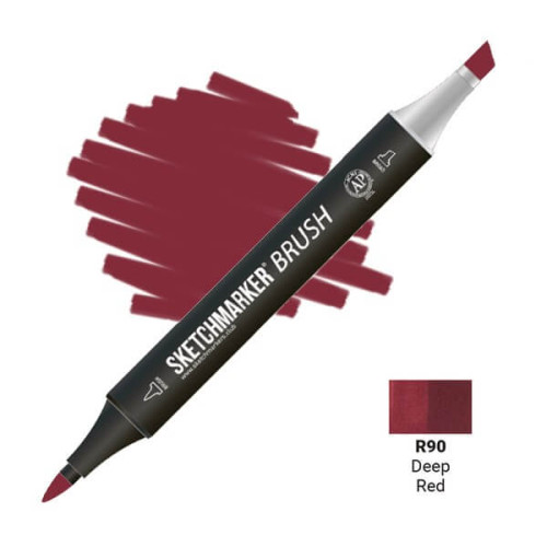 Маркер SketchMarker Brush R90 Deep Red (Глубокий красный) SMB-R90