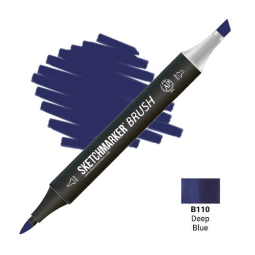 Маркер SketchMarker Brush B110 Deep Blue (Глубокий синий) SMB-B110