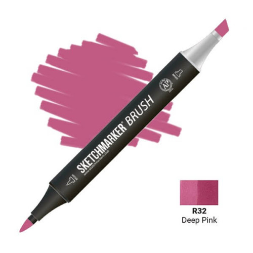 Маркер SketchMarker Brush R32 Deep Pink (Глубокий Розовый) SMB-R32