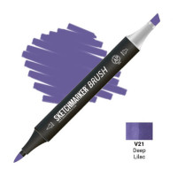 Маркер SketchMarker Brush V21 Deep Lilac (Глибокий бузковий) SMB-V21