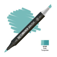 Маркер SketchMarker Brush G163 Pale Turquoise (Бледно бирюзовый) SMB-G163