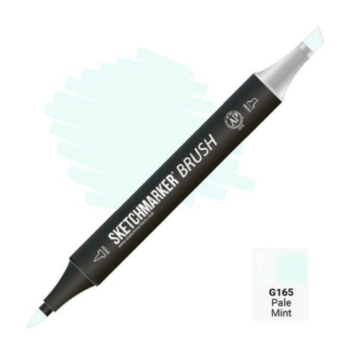 Маркер SketchMarker Brush G165 Pale Mint (Бліда м'ята) SMB-G165