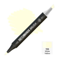 Маркер SketchMarker Brush Y55 White Yellow (Біло-жовтий) SMB-Y55