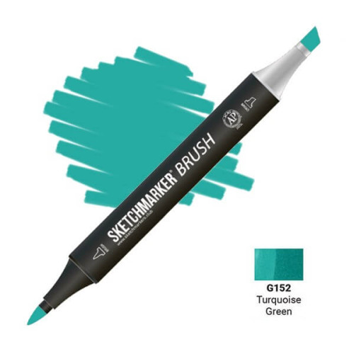 Маркер SketchMarker Brush G152 urquoise Green (Бирюзово-зеленый) SMB-G152