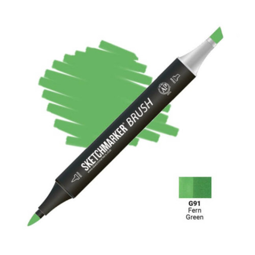 Маркер SketchMarker Brush G91 Зеленый папоротник SMB-G91