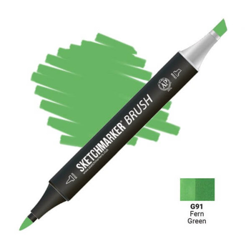 Маркер SketchMarker Brush G91 Зеленый папоротник SMB-G91