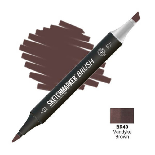Маркер SketchMarker Brush BR40 Вандайк коричневый SMB-BR40