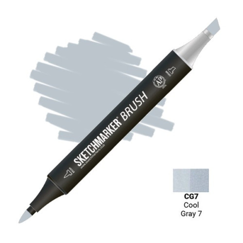Маркер SketchMarker Brush CG7 Cool Gray 7 (Прохладный серый 7) SMB-CG7