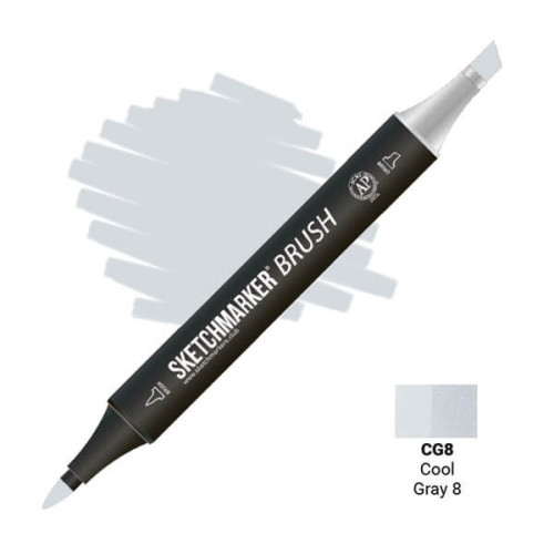 Маркер SketchMarker Brush CG8 Cool Gray 8 (Прохладный серый 8) SMB-CG8