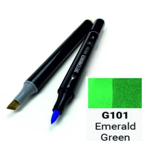 Маркер SketchMarker Brush G101 Emerald Green (Зеленый изумрудный) SMB-G101