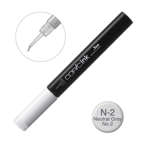 Чорнило Copic N-2 Neutral gray (Нейтральний сірий) 12 мл