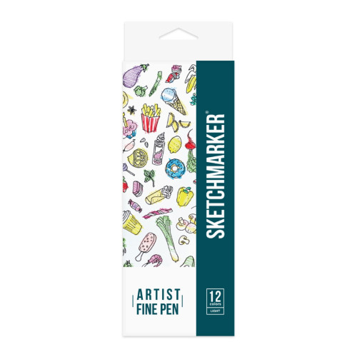 Набор Лайнеров SketchMarker ARTIST Fine Pen Light, 12 цв AFP-12LGHT