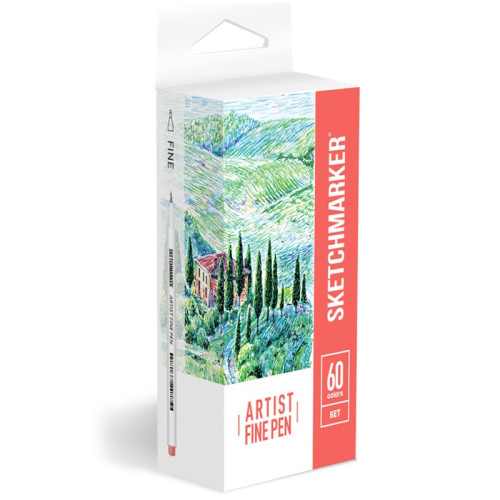 Набор Лайнеров SketchMarker ARTIST Fine Pen Basic, 60 цв AFP-60SET