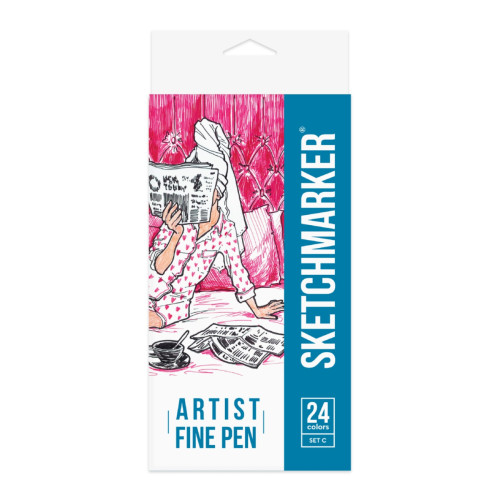 Набор Лайнеров SketchMarker ARTIST Fine Pen Basic 3, 24 цв AFP-24BAS3