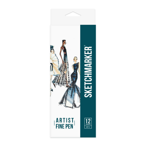 Набор Лайнеров SketchMarker ARTIST Fine Pen Basic 3, 12 цв AFP-12BAS3