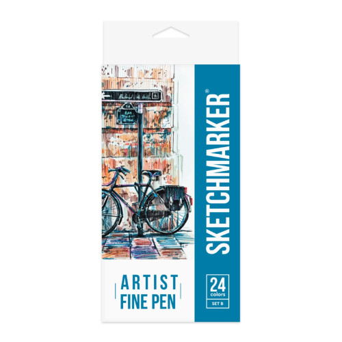 Набор Лайнеров SketchMarker ARTIST Fine Pen Basic 2, 24 цв AFP-24BAS2