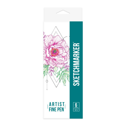 Набор Лайнеров SketchMarker ARTIST Fine Pen Basic 1, 6 цв AFP-6BAS1