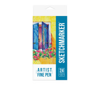 Набор Лайнеров SketchMarker ARTIST Fine Pen Basic 1, 24 цв AFP-24BAS1