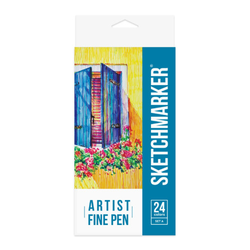Набор Лайнеров SketchMarker ARTIST Fine Pen Basic 1, 24 цв AFP-24BAS1