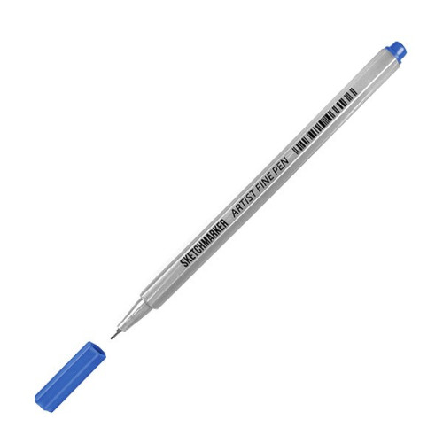 Лайнер SketchMarker ARTIST Fine Pen 0,4мм, флуоресцентний синій, AFP-FLBL