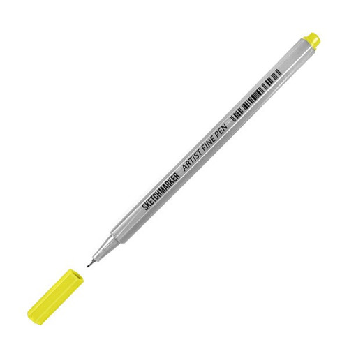 Лайнер SketchMarker ARTIST Fine Pen 0,4 мм, флуоресцентный желтый, AFP-FLYL