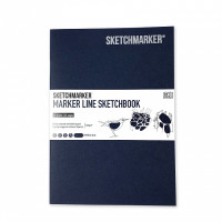 Скетчбук SketchMarker А5 16 листов, 160 г, синий, MLSSM / IMBLUE