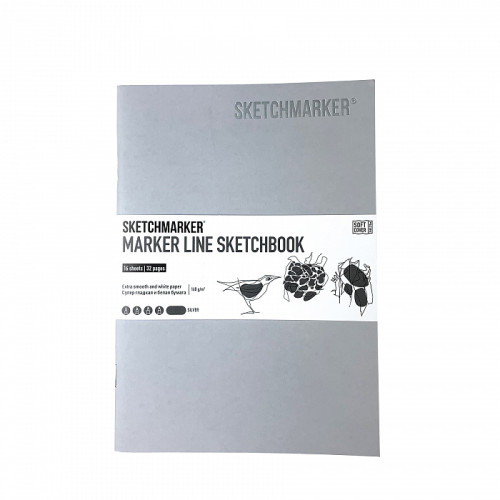 Скетчбук SketchMarker А5 16 листов, 160 г, серебряный, MLSSM / SILV