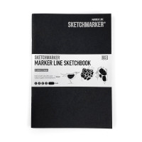 Скетчбук SketchMarker А5 16 аркушів, 160 г, чорний, MLSSM/BLACK