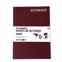 Скетчбук SketchMarker А5 44 листов, 160 г, бургунди, MLHSM / BURG