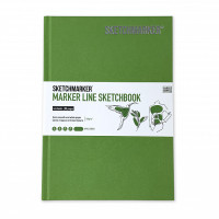 Скетчбук SketchMarker А5 44 листов, 160 г, зеленое яблоко, MLHSM / APGR
