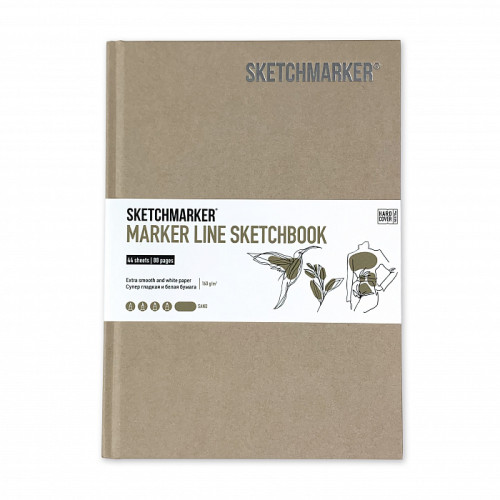 Скетчбук SketchMarker А5 44 листов, 160 г, песок, MLHSM / SAND