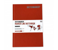 Скетчбук SketchMarker А5 44 листов, 160 г, светло-красный, MLHSM / LRED