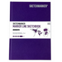 Скетчбук SketchMarker А5 44 аркушів, 160 г, фіолетовий, MLHSM/VIOL
