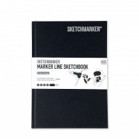 Скетчбук SketchMarker А5 44 аркушів, 160 г, чорний, MLHSM/BLACK