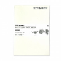 Скетчбук SketchMarker В5 16 листов, 160 г, белый, MLSM / WHITE