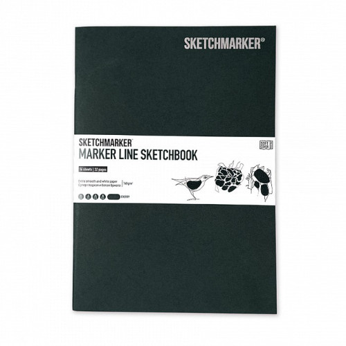 Скетчбук SketchMarker В5 16 листів, 160 г, темно-зелений, MLSM/HGREEN