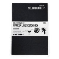 Скетчбук SketchMarker В5 16 листов, 160 г, черный, MLSM / BLACK