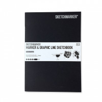 Скетчбук SketchMarker В5 16 аркушів, 180 г, вищого чорний, MGLSM/EXBL