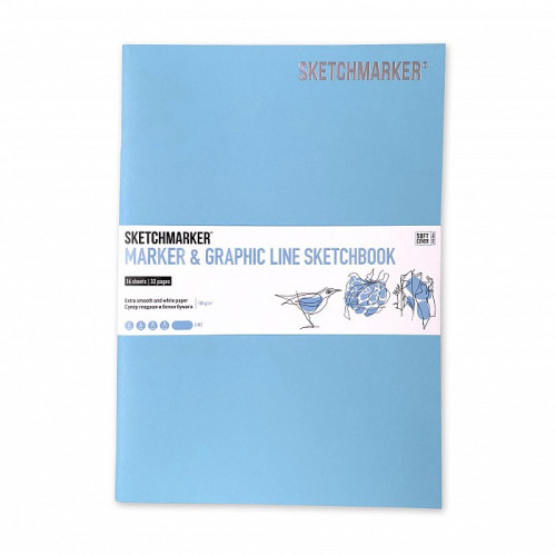 Скетчбук SketchMarker В5 16 аркушів, 180 г, Смеральда, MGLSM/SMER